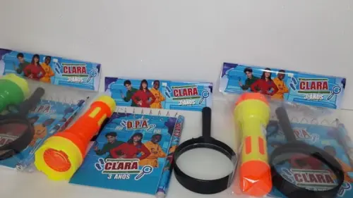 Kit Dpa Bloquinho + Mini Lápis + Lanterna + Lupa