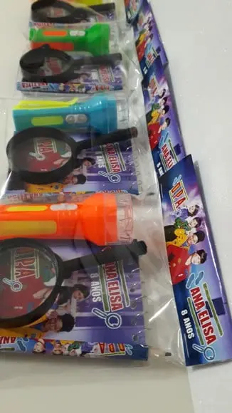 Kit Dpa Bloquinho + Mini Lápis + Lanterna + Lupa