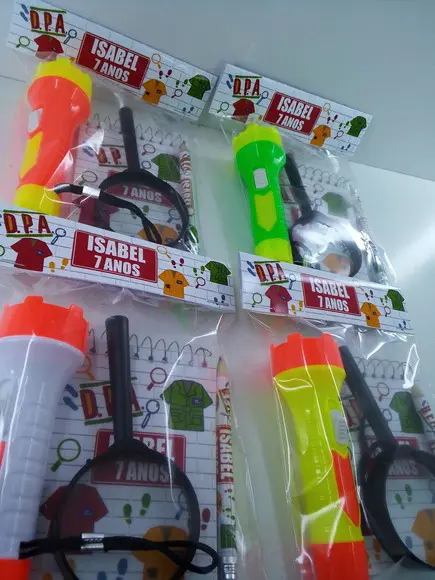 Kit Dpa Detetive Bloquinho+mini Lápis+lanterna+lupa