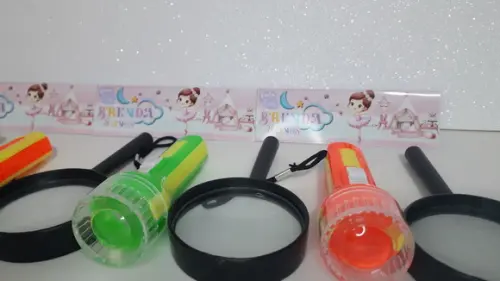 Kit Lanterna e Lupa Tema Festa do Pijama