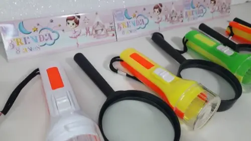 Kit Lanterna e Lupa Tema Festa do Pijama