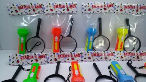 Kit Lanterna e Lupa Tema Insetos para Menina