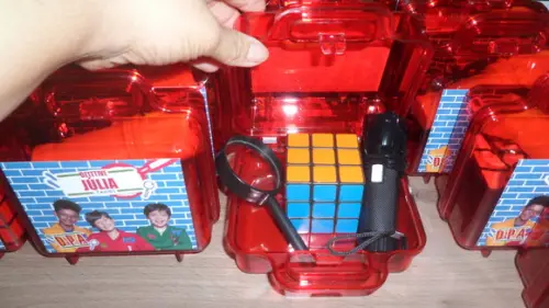 Kit Maletinha + Cubo Magico + Mini Lupa + Lanterna Detetive