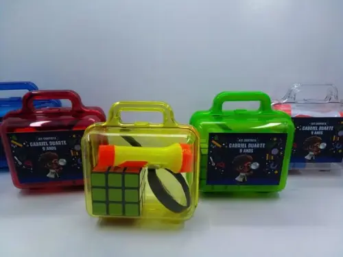 Kit Maletinha Cientista + Lupa + Lanterna + Cubo Magico