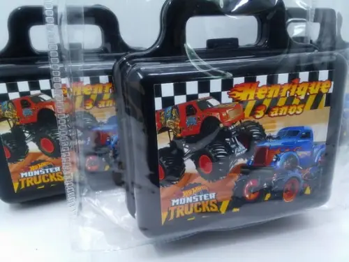 Kit Maletinha Plástica +sacolinha Transparente Hot Wheels