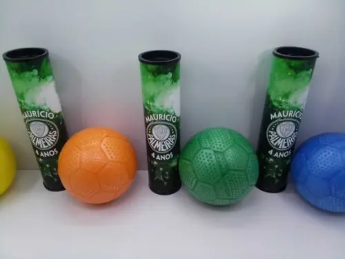 Kit Pega Vareta + Mini Bola Tipo Dente de Leite Tema Futebol