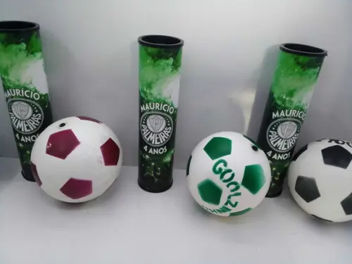 Kit Pega Vareta + Mini Bola Tipo Dente de Leite Tema Futebol