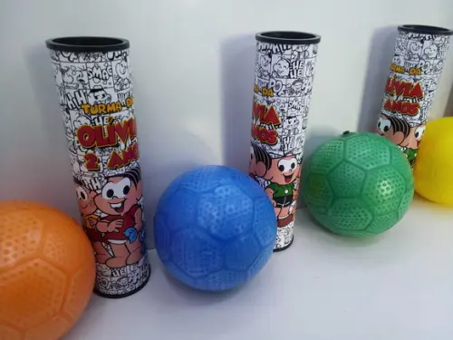 Kit Pega Vareta + Mini Bola 10cm Turma da Monica