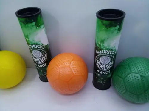Kit Pega Vareta + Mini Bola Tipo Dente de Leite Tema Futebol