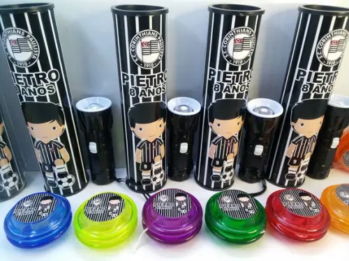Kit Pega Varetas + Ioio Personalizado + Lanterna Futebol
