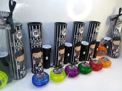 Kit Pega Varetas + Ioio Personalizado + Lanterna Futebol