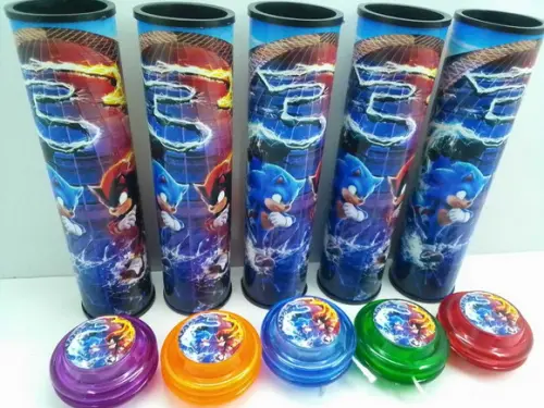Kit Pega Varetas e Ioio Personalizado Tema Sonic