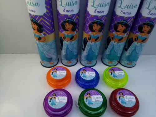 Kit Pega Varetas e Ioio Personalizado Tema Jasmine