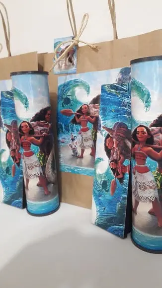 Kit Sacolinha + Domino + Pega Varetas Tema Moana