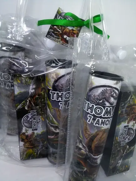 Kit Sacolinha Cristal + Domino e Pega Varetas Dinossauro