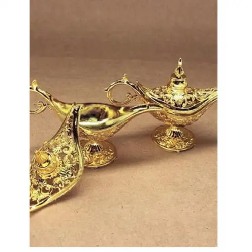 Lampada Aladim Dourada 12cmx 4cm x 7,5cm