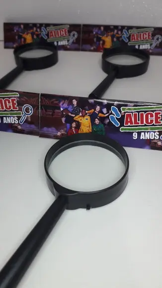Lupa + Lapela Personalizada Detetives do Predio Azul