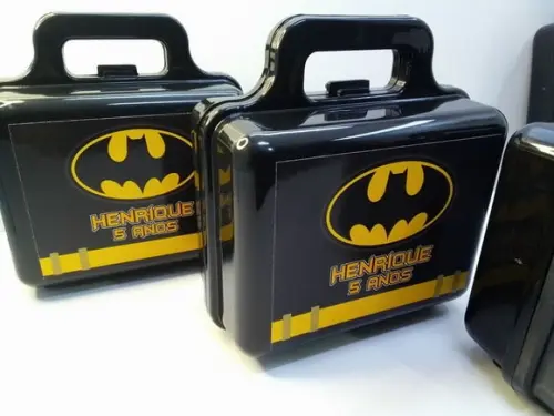 Maletinha Plastica Personalizada Tema Batman