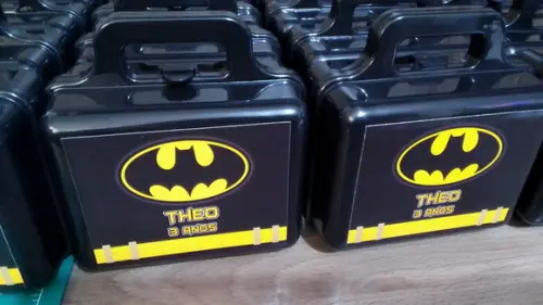 Maletinha Plastica Personalizada Tema Batman