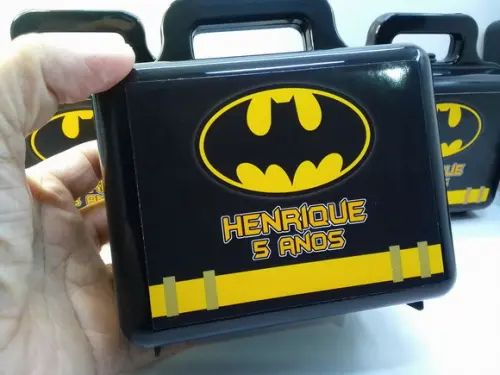 Maletinha Plastica Personalizada Tema Batman