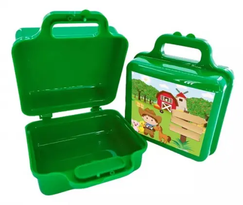 Maletinha Plastica Personalizada Tema Fazendinha