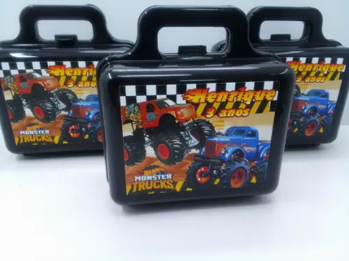 Maletinha Plastica Personalizada Tema Hot Wheels