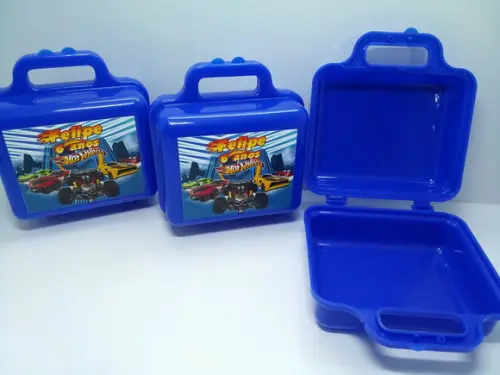 Maletinha Plastica Personalizada Tema Hot Wheels