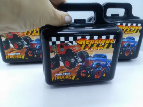 Maletinha Plastica Personalizada Tema Hot Wheels