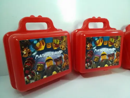 Maletinha Plastica Personalizada Tema Roblox