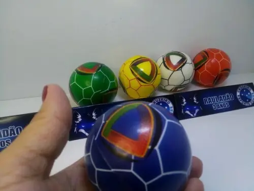 Mini Bola Macia Tamanho 6x6cm Tema Cruzeiro