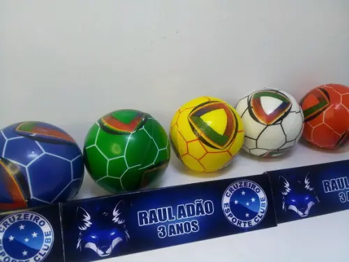 Mini Bola Macia Tamanho 6x6cm Tema Cruzeiro