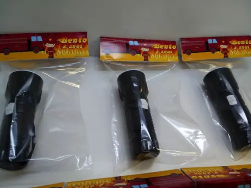 Mini Lanterna de Plástico Sortidas Lapela Tema Bombeiro