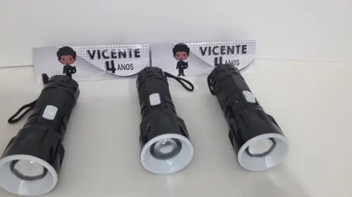 Mini Lanterna de Plástico Sortidas Lapela Tema Pantera Negra