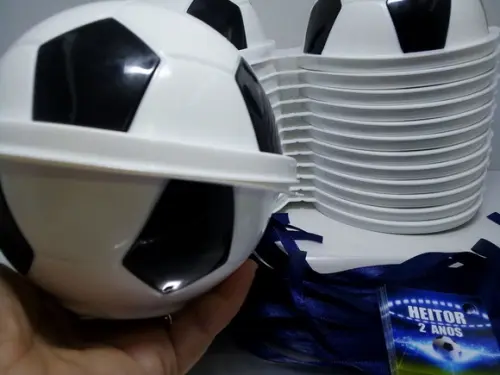 Pote Bola de Futebol Plasutil Tema Futebol+ Tag e Fita