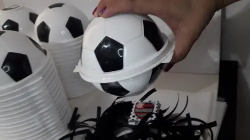 Pote Bola de Futebol Plasutil Tema Futebol+ Tag e Fita