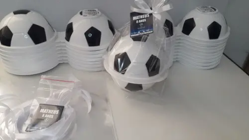 Pote Bola de Futebol Plasutil Tema Futebol+ Tag e Fita