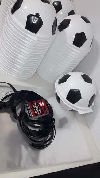 Pote Bola de Futebol Plasutil Tema Futebol+ Tag e Fita