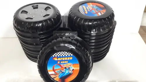 Pote em Formato de Roda Capacidade: 340 ml Personalizado