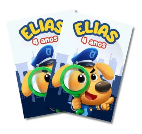 Revistinha com 12 Desenhos P/colorir + Giz Detetive Labrador