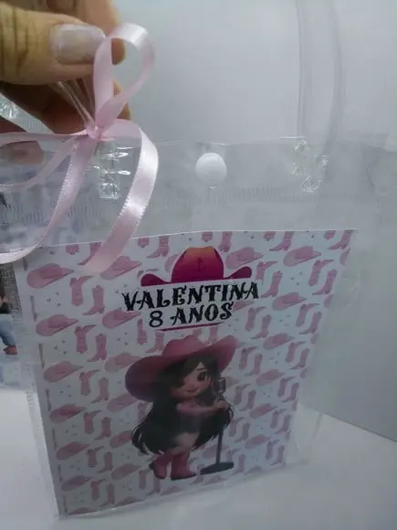 Sacolinhas Cristal Personalizada Boiadeira e Boiadeiro