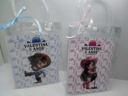 Sacolinhas Cristal Personalizada Boiadeira e Boiadeiro