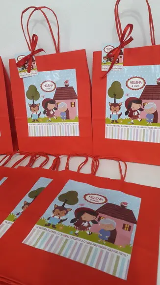 Sacolinhas Personalizada Chapeuzinho Vermelho