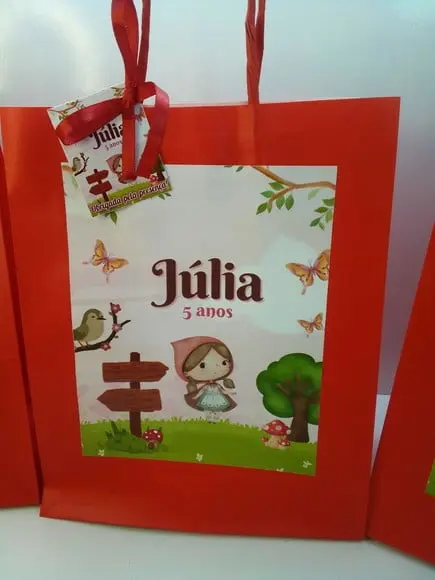 Sacolinhas Personalizada Chapeuzinho Vermelho