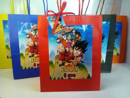 Sacolinhas Personalizada no Tema Dragon Ball
