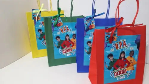 Sacolinhas Personalizada no Tema Detetives do Predio Azul