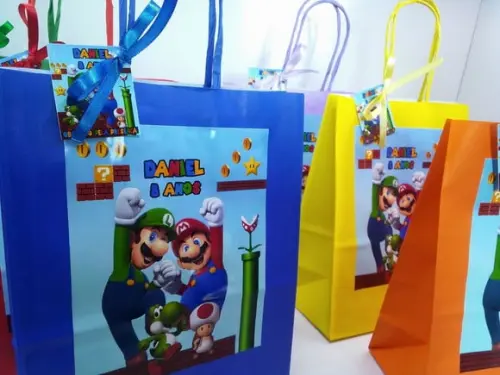Sacolinhas Personalizada no Tema Super Mario