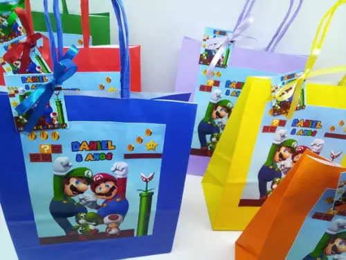 Sacolinhas Personalizada no Tema Super Mario