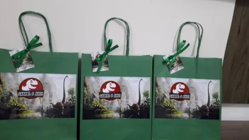 Sacolinhas Personalizadas Tema Dinossauro