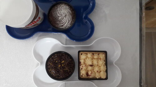 Bandeja em Formato de Osso Medidas: 24cm x 15cm x 2cm