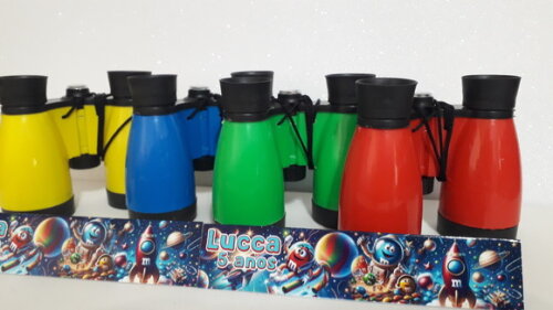 Binoculo de Plástico Colorido Zoom de 4 Vezes Astronauta M&m